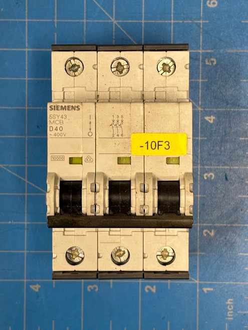 Siemens 10kA 250/440V Circuit Breaker 5SY43-MCB-D40