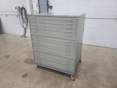 Set of 3ea Stacor Wide Format 44" 5x Drawers 071625304003A