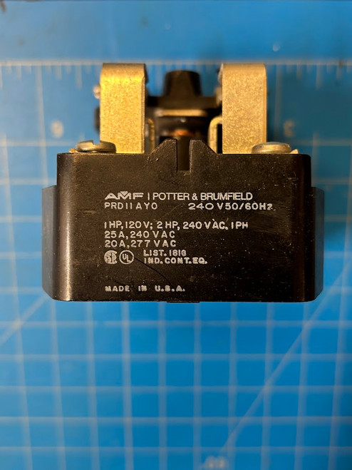 Potter & Brumfield 240V 25A 1Ph Power Relay PRD11AY0