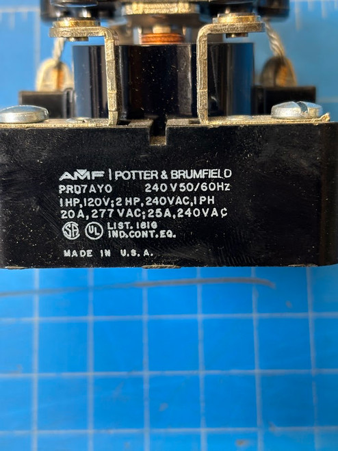 Potter & Brumfield 240V 20A 1Ph Power Relay PRD7AY0