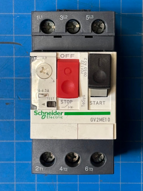 Schneider Electric 220V 6.3A Circuit Breaker GV2ME10