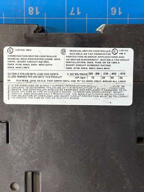 Siemens 480V 50kA Circuit Breaker 3RV1431-4FA10