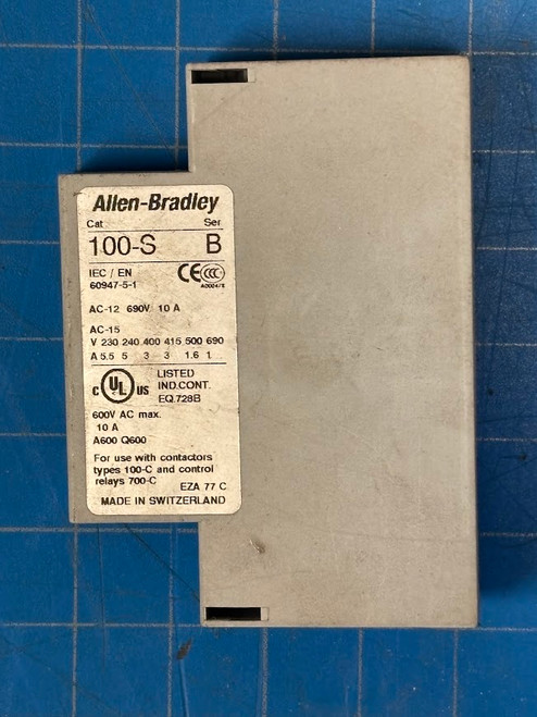 Allen Bradley Series B Auxiliary Contact Block 100-S