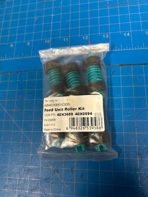 Lexmark W840/X850/C935 Laser Printer Blue Feed Unit Roller Kit 6 Pack 40X3689