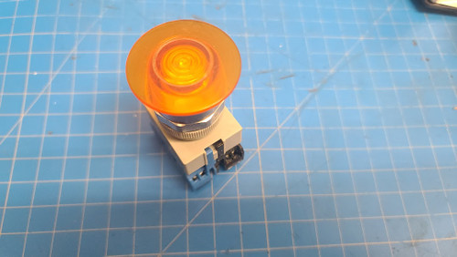 Idec Push Button Orange 40mm Mushroom 1NO Contact AYLW49910DN-W-24V