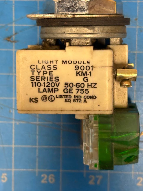 Square D 110-120V Green Start Push Button Light Module Class 9001 GE755