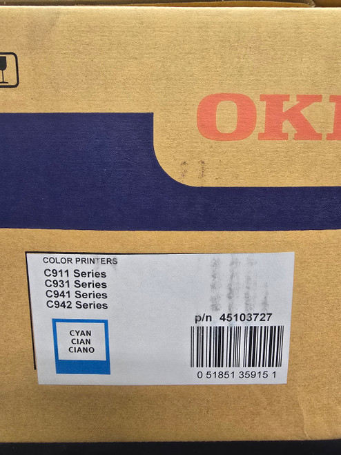 Oki C9000 Series Cyan Image Drum 45103727
