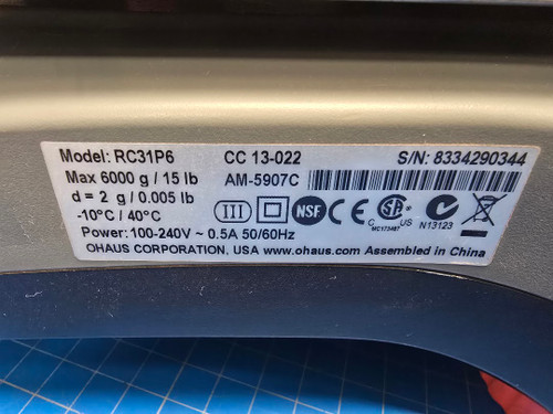 Ohaus Ranger 15lb x .005lb Count 3000 Scale RC31P6