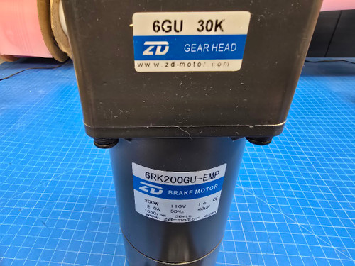 ZD 200W 110V 2A 1350rpm 40uF AC Gear Motor 6RK200GU-EMP