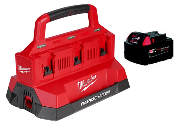 M18™ PACKOUT™ Six Bay Rapid Charger + Battery