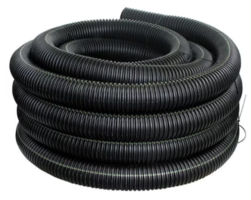 4" X 100' Black Solid Pipe