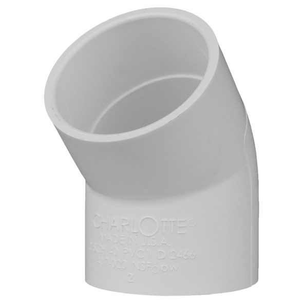 2 in. PVC Sch 40 45-Degree Elbow