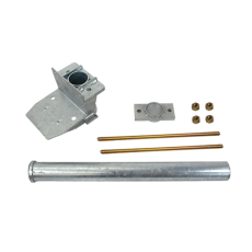 Dynamic Piers® 2 7/8" Push Pier Tube 24" - Galvanized Bracket Kit