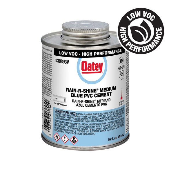 Oatey® 16oz Rain-R-Shine® Medium Blue PVC Cement