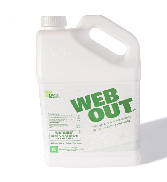 Nisus Web Out Spider Cobweb Eliminator, Ready-to-Use Biodegradable Spray, 1 Gallon Jug