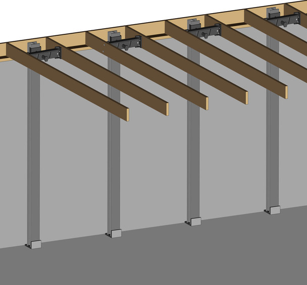 Wall Braces system is a proven solution for straightening bulging basement walls and eliminates any further movement of foundation walls pushing in.
