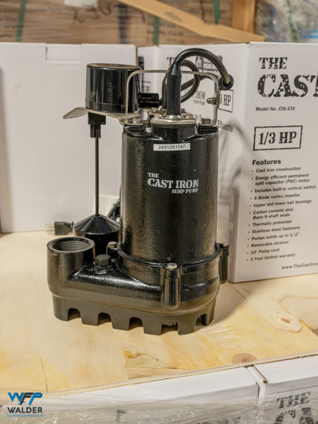 GLENTRONICS PRO SERIES 1/3HP CAST IRON SUMP