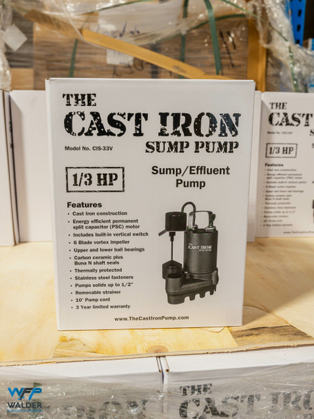 GLENTRONICS PRO SERIES 1/3HP CAST IRON SUMP