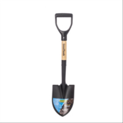Mini Shovel, Round Point, D-Grip Wood Handle