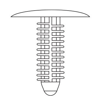 Christmas Tree Fastener Pins- .250 Hole X .749 LG Round