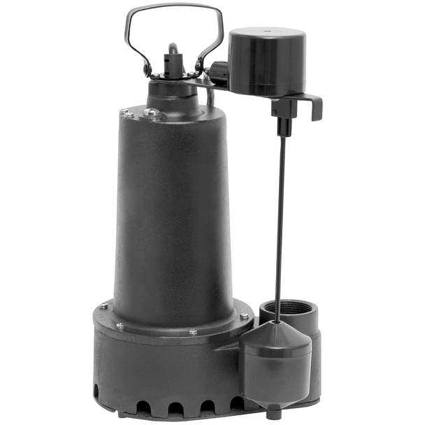 WFP 1/3 HP Cast Iron Submersible Sump Pump with Vertical Float Switch