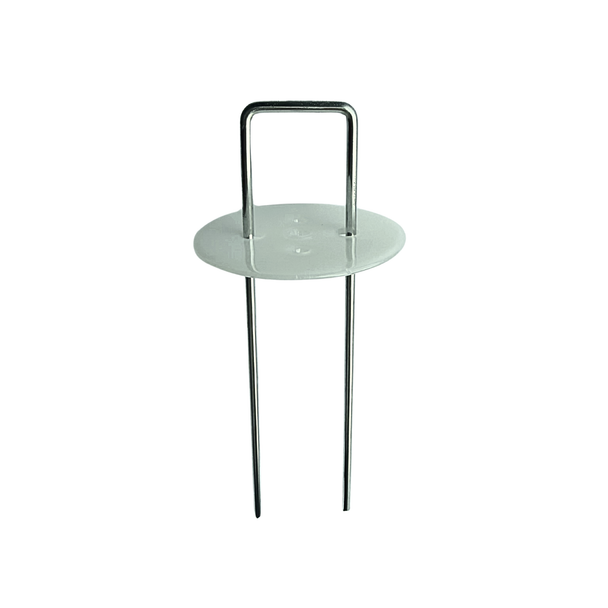 ProSeal 6" Galvanized Vapor Barrier Stakes with Staple Gasket Caps (Landscape Staples) - 100 Count