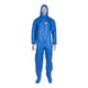 FR Blue Disposable Coveralls with Hood and Booties - XL