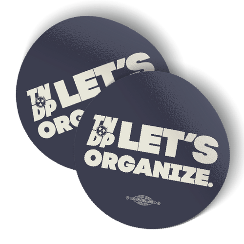 Let's Organize (2.25" x 2.25" Vinyl Sticker -- Pack of Two!)