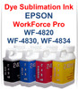 4- 240ml bottles Dye Sublimation Ink for Epson WorkForce Pro WF-4820 WF-4830 WF-4834 Printers
