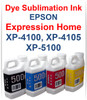 4- 500ml bottles Dye Sublimation Ink for Epson Expression Home XP-4100 XP-4105 XP-5100 Printers