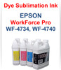 4- 1000ml bottles Dye Sublimation Ink for Epson WorkForce Pro WF-4734 WF-4740 Printers