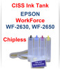 CISS Chipless Ink Tank for Epson WorkForce WF-2630 WF-2650 Printers