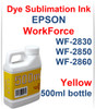 Yellow 500ml bottle Dye Sublimation Ink for Epson WorkForce WF-2830 WF-2850 WF-2860 Printers