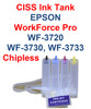 CISS Chipless Ink Tank for Epson WorkForce Pro WF-3720 WF-3730 WF-3733 Printers