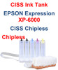 CISS Chipless Ink Tank for Epson Expression Premium XP-6000 Printers