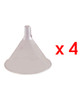 4- Small Funnels for filling ink bottles or ink cartridges