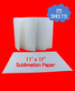 11 x 17 inch Sublimation Paper Lay Flat NO CURL paper 120GSM 25 Sheet Package