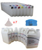 7 Refillable Ink Cartridge Package with 1000ml Bottles Dye Sublimation Ink for Epson Stylus Pro 7600, 9600 Printers