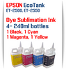EPSON EcoTank ET-2500, ET-2550 Printer 4 Color Package 240ml bottles Dye Sublimation Bottle Ink