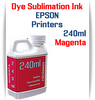 Magenta 240ml Dye Sublimation Bottle Ink - EPSON Printers