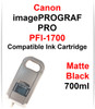 PFI-1700 Matte Black compatible Pigment Ink cartridges 700ml Canon imagePROGRAF PRO printers
CANON imagePROGRAF PRO-2000, PRO-4000, PRO-4000S, PRO-6000, PRO-6000S, PRO-2100, PRO-4100, PRO-4100S, PRO-6100, PRO-6100S printers