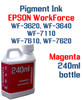 Magenta Pigment ink 240ml bottle Epson WF-3640 WF-7110 WF-7610 WF-7620 printers