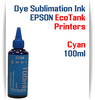 Cyan EPSON EcoTank 100ml bottle Dye Sublimation Bottle Ink