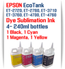 EPSON EcoTank ET-2720 ET-2760 Printer 4 Color Package 240ml bottles Dye Sublimation Bottle Ink