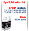 Black EPSON EcoTank ET-2720 ET-2760 Printer 500ml bottles Dye Sublimation Bottle Ink
