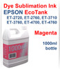 Magenta EPSON EcoTank ET-2720 ET-2760 Printer 1000ml bottles Dye Sublimation Bottle Ink