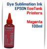 Magenta EPSON EcoTank 100ml bottle Dye Sublimation Bottle Ink