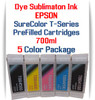5 - EPSON SureColor T-Series Compatible Dye Sublimation ink Cartridges 700ml