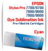 Cyan Epson Stylus Pro 7700/9700, 7890/9890, 7900/9900 Pre-Filled Dye Sublimation Ink Cartridge