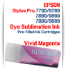 Vivid Magenta Epson Stylus Pro 7700/9700, 7890/9890, 7900/9900 Pre-Filled Dye Sublimation Ink Cartridge